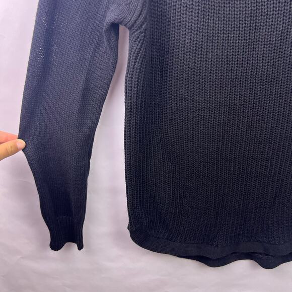 RD Style Rowca Cotton Blend Black Crew Neck Sweater Stitch Fix Exclusive - Picture 10 of 14